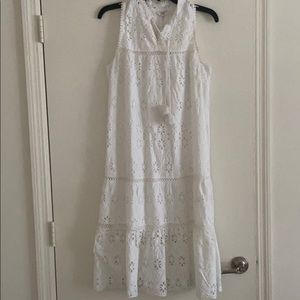 White eyelet dress